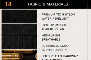 Royal Apex Tech Cargo Set Fabric Materials