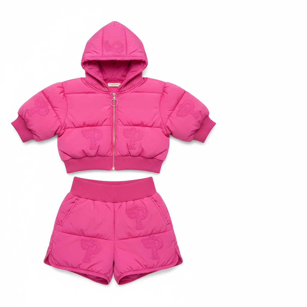 Pink Pom-Pom Matching Set