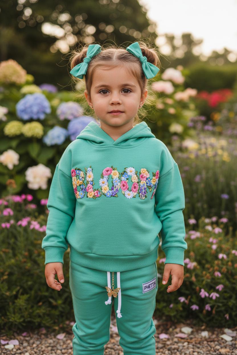 Pink Hoodie Dress Set