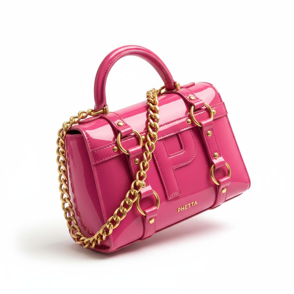Pink Patent Satchel