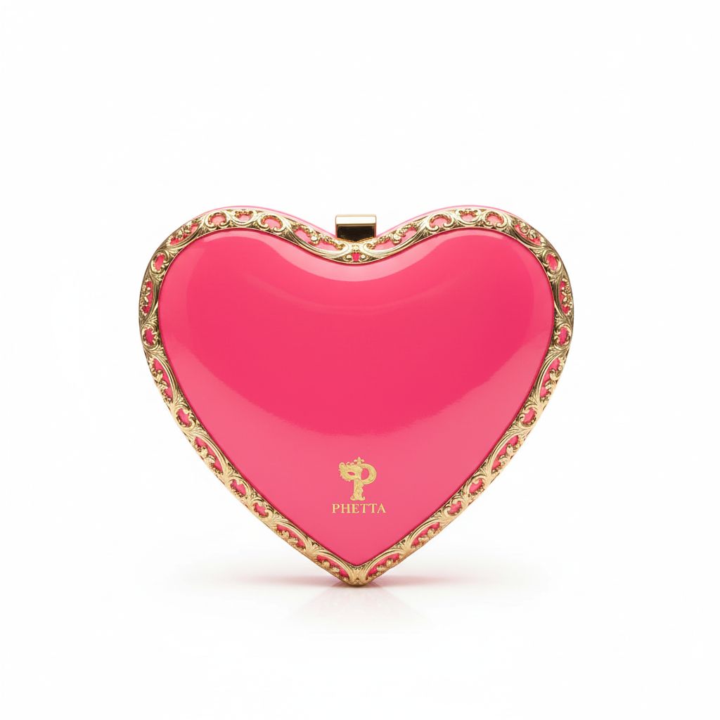 Heart Clutch Pink